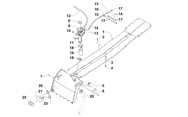 Parts Diagram for Arctic Cat 2016 M 6000 SNO PRO 141 ES EARLY BUILD SNOWMOBILE COOLING ASSEMBLY