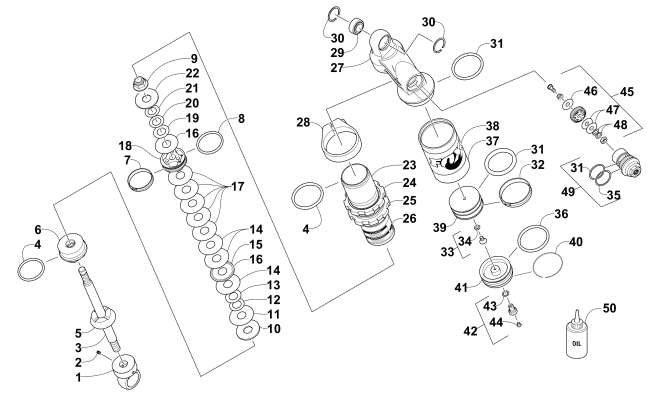 Parts Diagram for Arctic Cat 2015 ZR 6000 R SX SNOWMOBILE REAR SUSPENSION FRONT ARM SHOCK ABSORBER