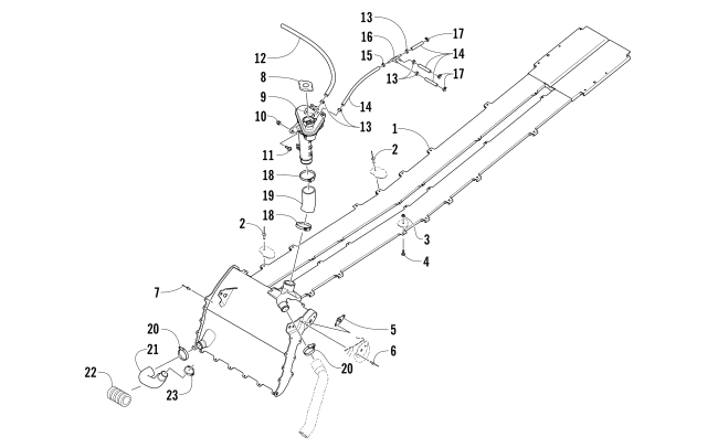 Parts Diagram for Arctic Cat 2017 M 6000 SE ES 153 SNOWMOBILE COOLING ASSEMBLY