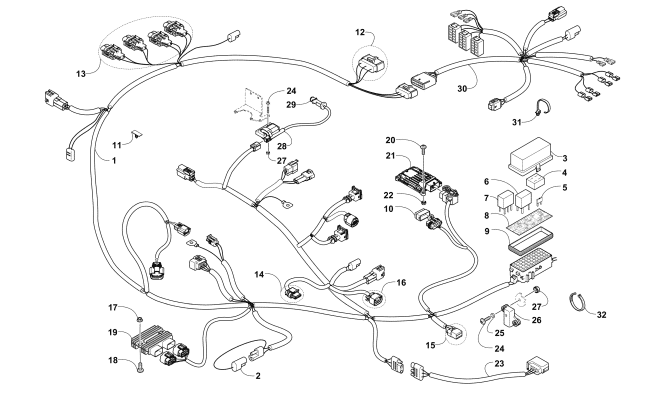Parts Diagram for Arctic Cat 2015 PROWLER 500 HDX ATV WIRING HARNESS ASSEMBLY