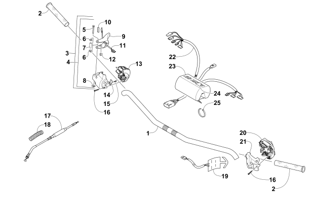 Parts Diagram for Arctic Cat 2014 ZR 9000 SNO PRO RR SNOWMOBILE HANDLEBAR AND CONTROLS