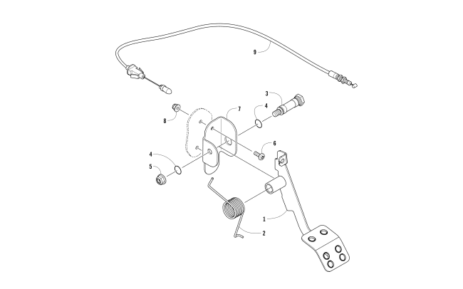 Parts Diagram for Arctic Cat 2016 PROWLER 700 XT EPS ATV ACCELERATOR ASSEMBLY