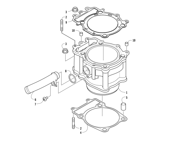 Parts Diagram for Arctic Cat 2016 PROWLER 700 XT EPS ATV CYLINDER ASSEMBLY
