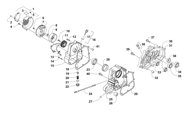Parts Diagram for Arctic Cat 2018 ALTERRA 90 ATV RIGHT CRANKCASE AND COVER ASSEMBLY