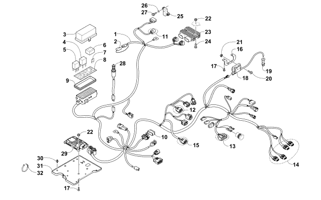 Parts Diagram for Arctic Cat 2016 TBX 700 EPS ATV WIRING HARNESS ASSEMBLY