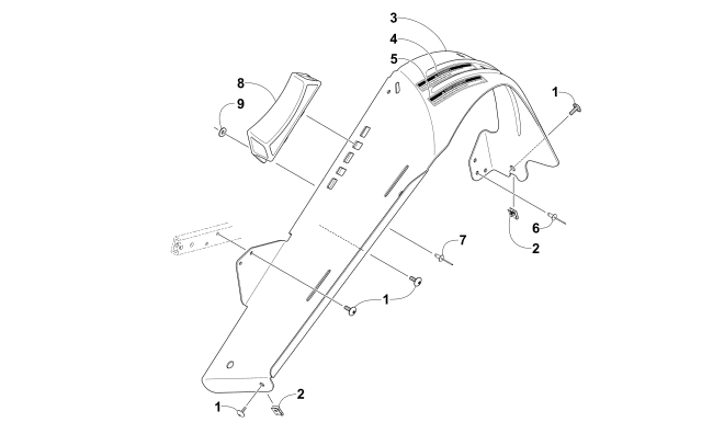 Parts Diagram for Arctic Cat 2016 M 6000 ES 153 SNOWMOBILE BELT GUARD ASSEMBLY