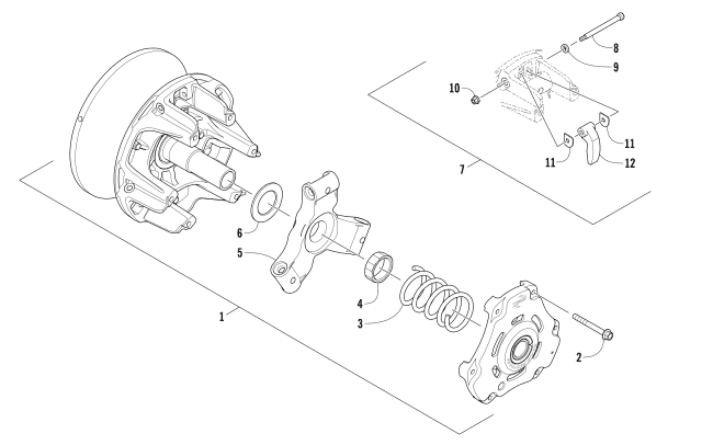 Parts Diagram for Arctic Cat 2016 M 6000 SNO PRO 141 EARLY BUILD SNOWMOBILE DRIVE CLUTCH