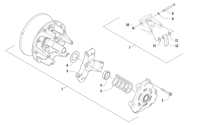 Parts Diagram for Arctic Cat 2016 ZR 6000 LTD 129 ES SNOWMOBILE DRIVE CLUTCH