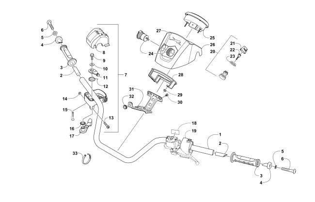 Parts Diagram for Arctic Cat 2016 ALTERRA 450 ATV HANDLEBAR ASSEMBLY