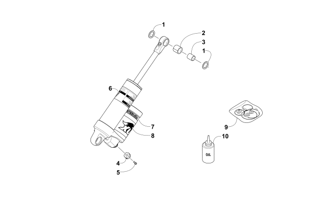 Parts Diagram for Arctic Cat 2016 ZR 6000 RR SNOWMOBILE REAR SUSPENSION REAR ARM SHOCK ABSORBER