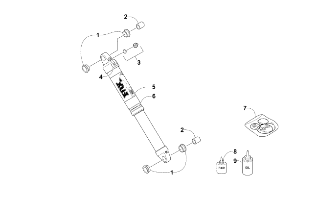 Parts Diagram for Arctic Cat 2016 XF 6000 CROSSTREK ES 137 SNOWMOBILE FRONT SUSPENSION SHOCK ABSORBER