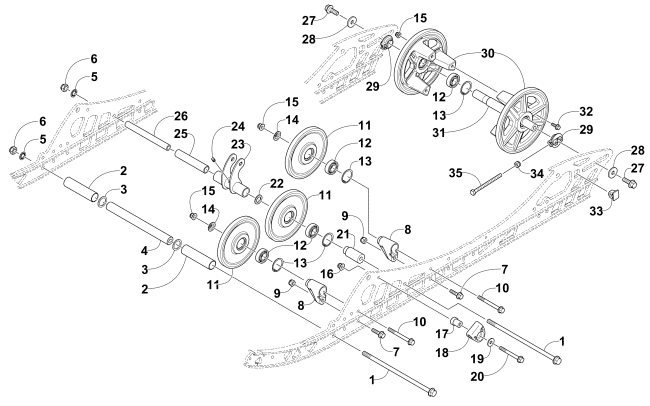 Parts Diagram for Arctic Cat 2016 XF 8000 CROSSTREK ES 137 SNOWMOBILE IDLER WHEEL ASSEMBLY