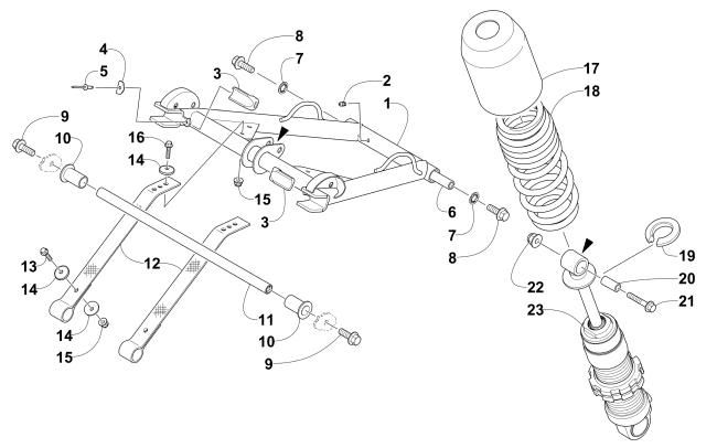 Parts Diagram for Arctic Cat 2016 XF 8000 CROSSTREK ES 137 SNOWMOBILE REAR SUSPENSION FRONT ARM ASSEMBLY