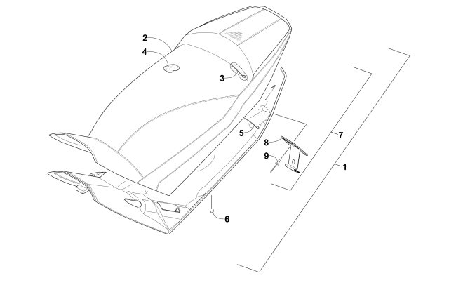 Parts Diagram for Arctic Cat 2016 XF 8000 CROSSTREK ES 137 SNOWMOBILE SEAT ASSEMBLY