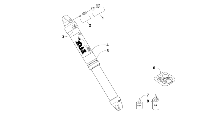 Parts Diagram for Arctic Cat 2016 M 6000 SNO PRO ES 141 SNOWMOBILE FRONT SUSPENSION SHOCK ABSORBER