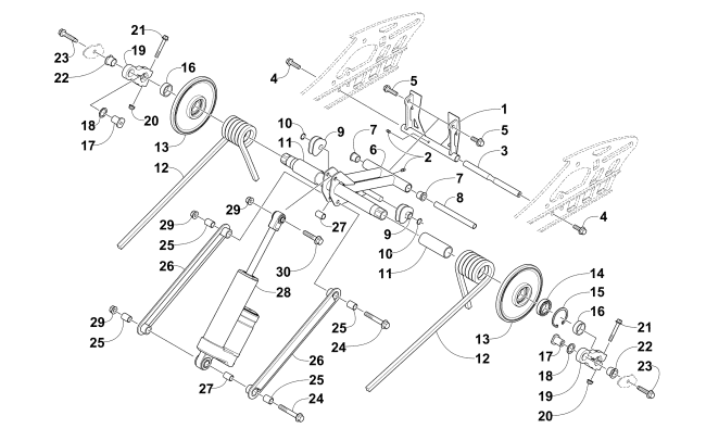 Parts Diagram for Arctic Cat 2016 ZR 7000 137 LTD SNOWMOBILE REAR SUSPENSION REAR ARM ASSEMBLY