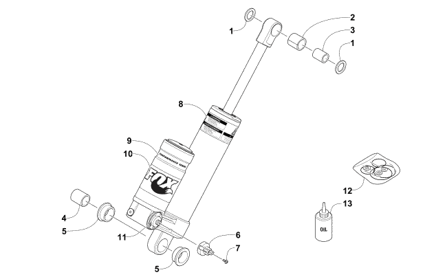 Parts Diagram for Arctic Cat 2016 ZR 7000 137 LTD EARLY BUILD SNOWMOBILE REAR SUSPENSION REAR ARM SHOCK ABSORBER
