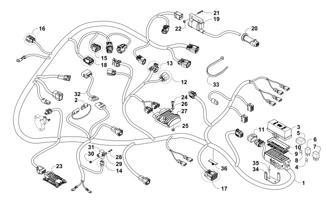 Parts Diagram for Arctic Cat 2015 PROWLER 550 XT ATV WIRING HARNESS ASSEMBLY
