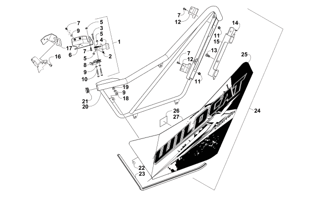 Parts Diagram for Arctic Cat 2015 WILDCAT X LTD ATV DOOR ASSEMBLY