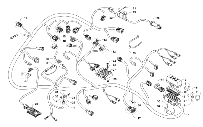 Parts Diagram for Arctic Cat 2016 PROWLER 700 XT EPS ATV WIRING HARNESS ASSEMBLY