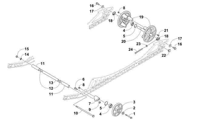 Parts Diagram for Arctic Cat 2016 M 7000 SNO PRO 153 SNOWMOBILE IDLER WHEEL ASSEMBLY
