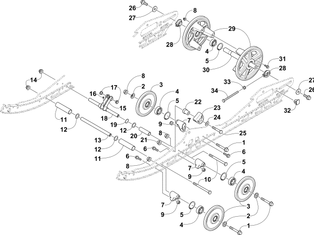 Parts Diagram for Arctic Cat 2016 ZR 6000 RR SNOWMOBILE IDLER WHEEL ASSEMBLY