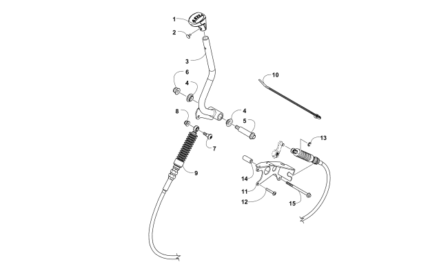 Parts Diagram for Arctic Cat 2015 PROWLER 1000 XT ATV SHIFTER ASSEMBLY