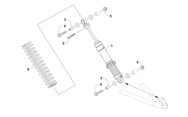 Parts Diagram for Arctic Cat 2016 ZR 8000 LXR ES 137 SNOWMOBILE FRONT SHOCK ABSORBER ASSEMBLY