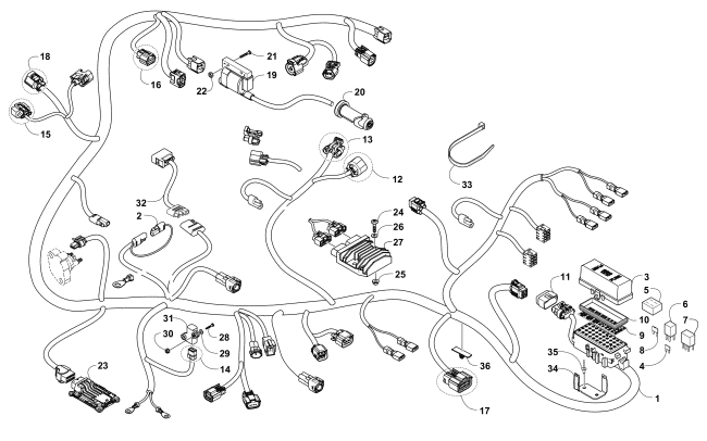 Parts Diagram for Arctic Cat 2016 PROWLER 1000 XT ATV WIRING HARNESS ASSEMBLY