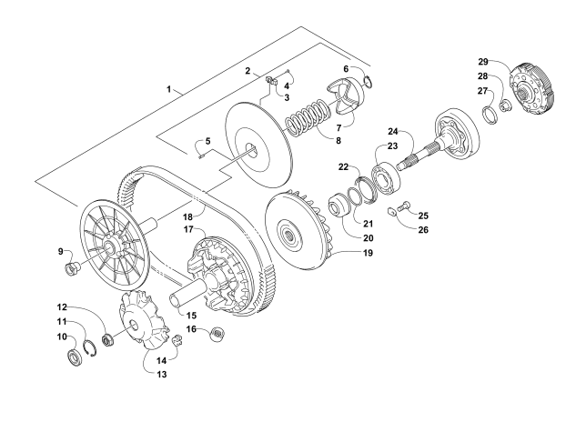 Parts Diagram for Arctic Cat 2017 ALTERRA TRV 1000 XT EPS ATV TRANSMISSION ASSEMBLY