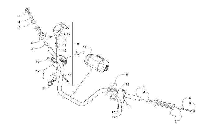 Parts Diagram for Arctic Cat 2016 ALTERRA 550 XT EPS ATV HANDLEBAR ASSEMBLY