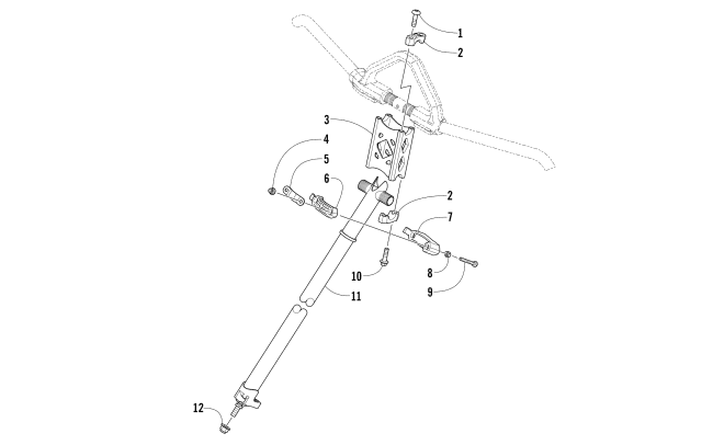 Parts Diagram for Arctic Cat 2017 BEARCAT 7000 XT EARLY BUILD SNOWMOBILE STEERING POST ASSEMBLY