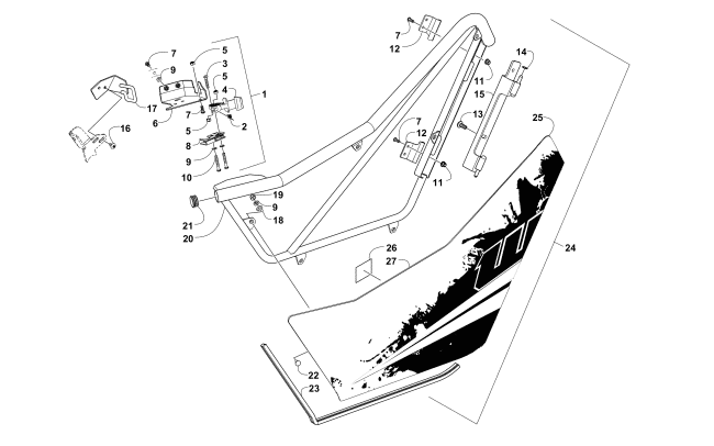 Parts Diagram for Arctic Cat 2015 WILDCAT 4X LTD ATV FRONT DOOR ASSEMBLY