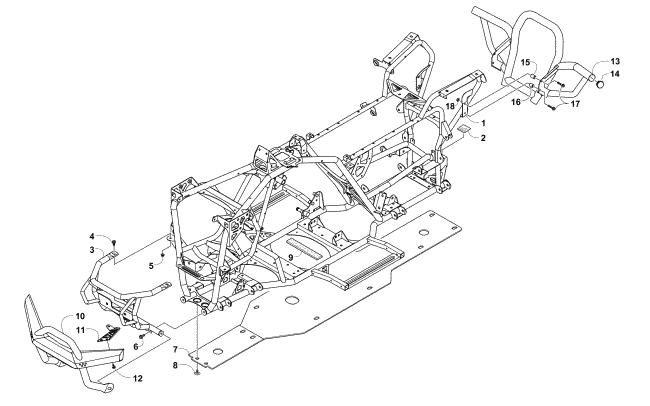 Parts Diagram for Arctic Cat 2015 XR 700 LTD ATV FRAME AND RELATED PARTS