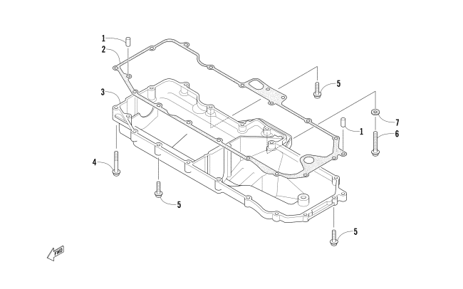 Parts Diagram for Arctic Cat 2017 XF 9000 CROSSTREK 137 SNOWMOBILE OIL PAN ASSEMBLY