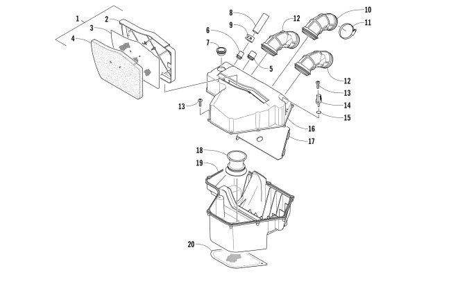 Parts Diagram for Arctic Cat 2017 PANTERA 7000 XT LTD SNOWMOBILE AIR INTAKE ASSEMBLY