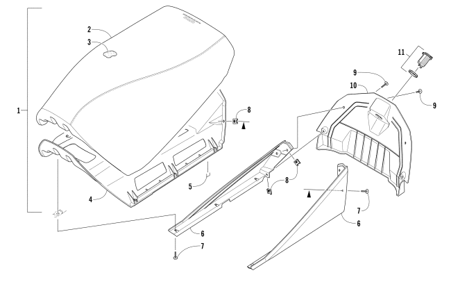 Parts Diagram for Arctic Cat 2016 BEARCAT 7000 XT EARLY BUILD SNOWMOBILE SEAT ASSEMBLY