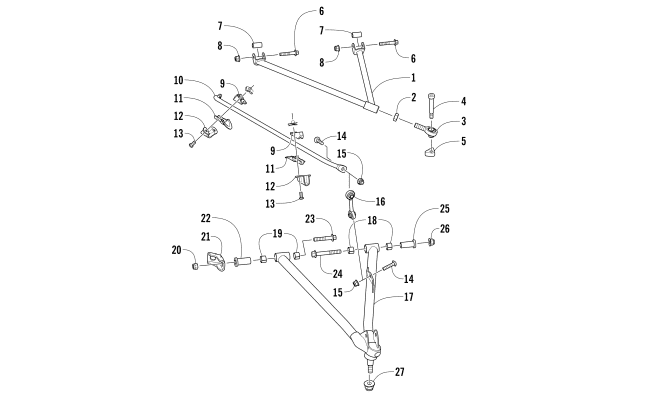 Parts Diagram for Arctic Cat 2017 XF 9000 HIGH COUNTRY LTD 153 1.7 SNOWMOBILE A-ARM AND SWAY BAR ASSEMBLY
