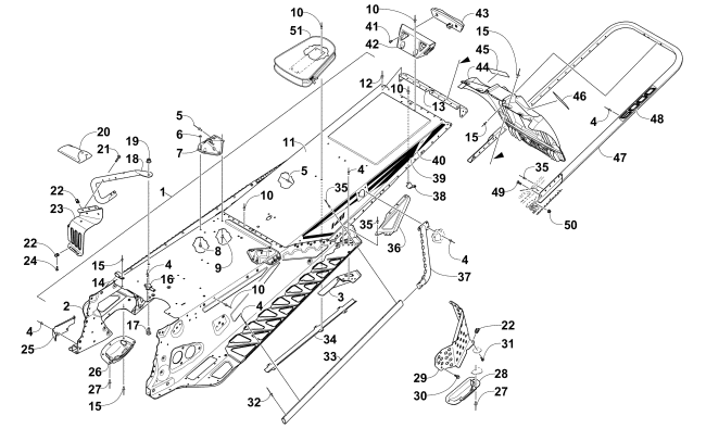 Parts Diagram for Arctic Cat 2016 M 6000 141 SNOWMOBILE TUNNEL, REAR BUMPER, AND SNOWFLAP ASSEMBLY  (OS)
