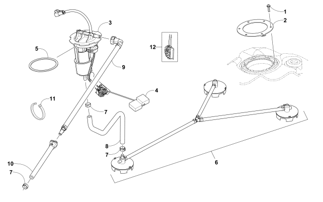 Parts Diagram for Arctic Cat 2017 M 8000 SNO PRO ES 141 SNOWMOBILE FUEL PUMP ASSEMBLY