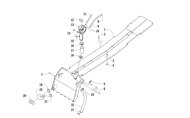 Parts Diagram for Arctic Cat 2017 ZR 8000 LTD ES 129 SNOWMOBILE COOLING ASSEMBLY