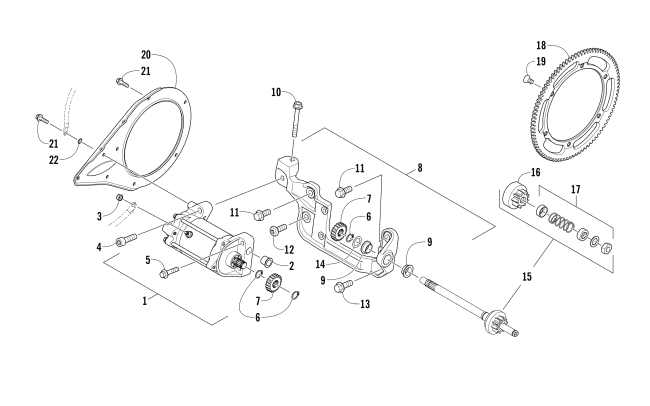 Parts Diagram for Arctic Cat 2017 M 8000 LTD ES 162 (3.0) SNOWMOBILE STARTER MOTOR ASSEMBLY
