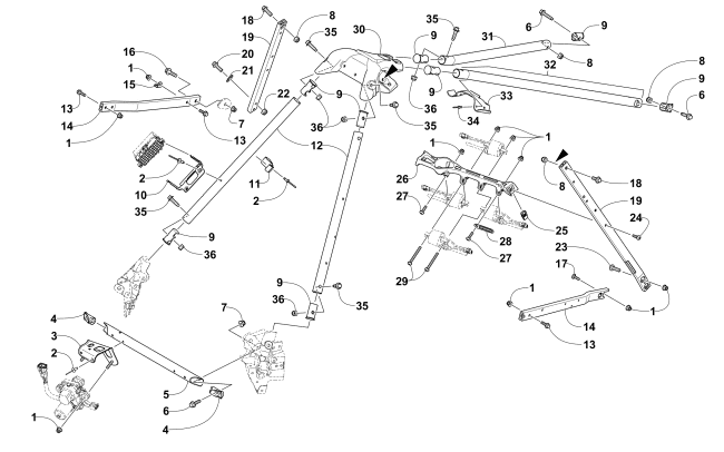 Parts Diagram for Arctic Cat 2016 ZR 8000 SNO PRO RR 129 SNOWMOBILE STEERING SUPPORT ASSEMBLY