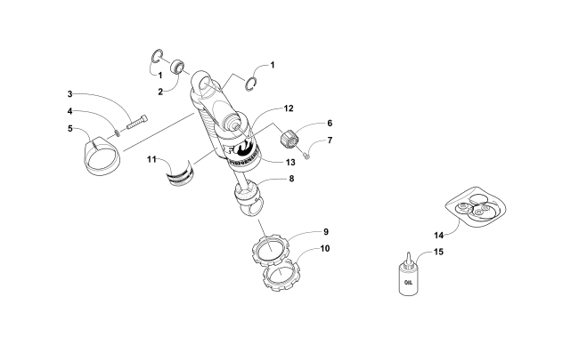 Parts Diagram for Arctic Cat 2017 ZR 6000 R SX SNOWMOBILE REAR SUSPENSION FRONT ARM SHOCK ABSORBER