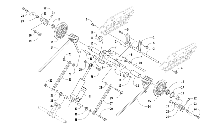 Parts Diagram for Arctic Cat 2017 ZR 6000 R SX SNOWMOBILE REAR SUSPENSION REAR ARM ASSEMBLY