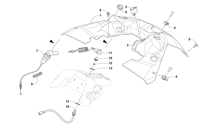 Parts Diagram for Arctic Cat 2016 ZR 6000 R SX SNOWMOBILE CONSOLE AND SWITCH ASSEMBLY