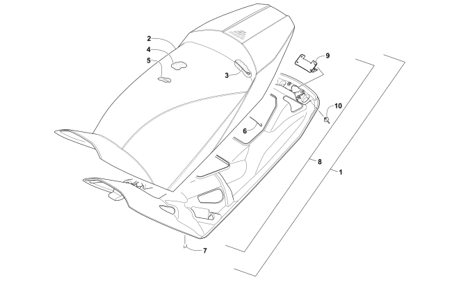 Parts Diagram for Arctic Cat 2016 ZR 7000 137 LTD SNOWMOBILE SEAT ASSEMBLY