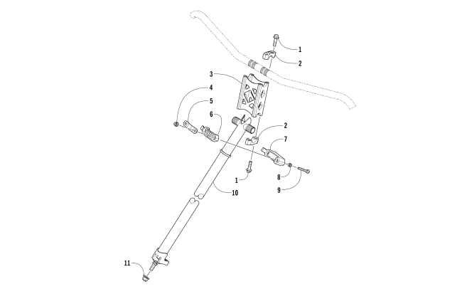 Parts Diagram for Arctic Cat 2016 PANTERA 3000 SNOWMOBILE STEERING POST ASSEMBLY