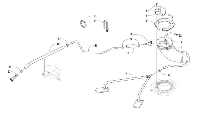Parts Diagram for Arctic Cat 2017 XF 7000 CROSSTOUR SNOWMOBILE FUEL PUMP ASSEMBLY