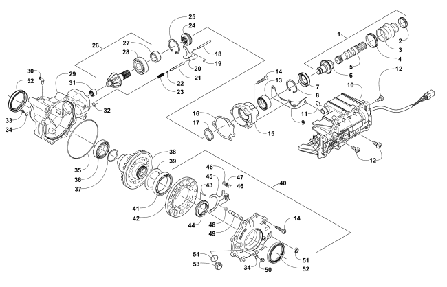 Parts Diagram for Arctic Cat 2017 ALTERRA TRV 550 XT EPS ATV FRONT DRIVE GEARCASE ASSEMBLY